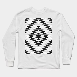 Urban Tribal Pattern No.15 - Aztec - White Concrete Long Sleeve T-Shirt